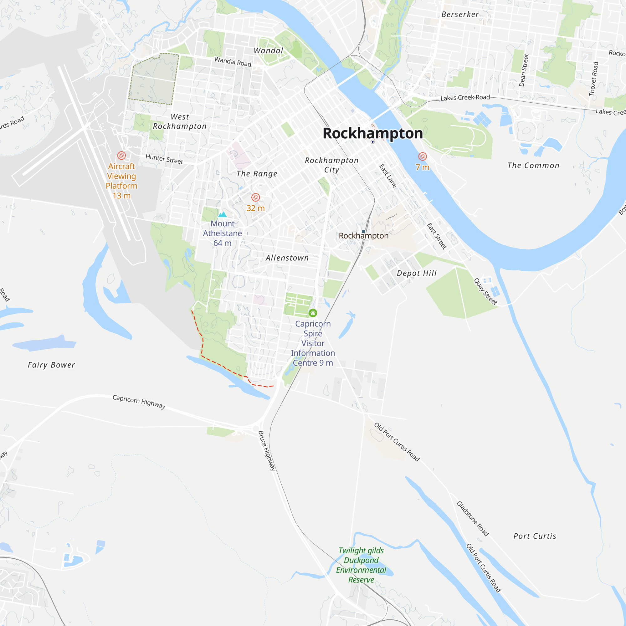 Capricorn Spire Visitor Information Centre map