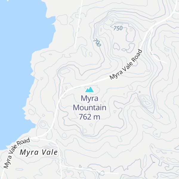 Map of Myra Mountain
