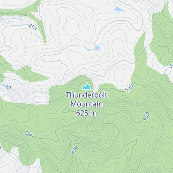 Map of Thunderbolt Mountain