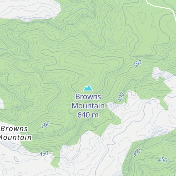 Map of Browns Mountain
