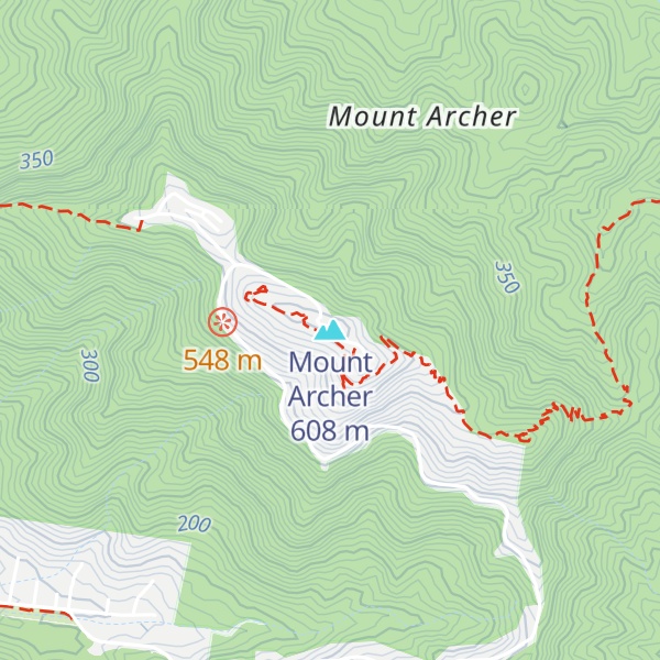 Map of Mount Archer