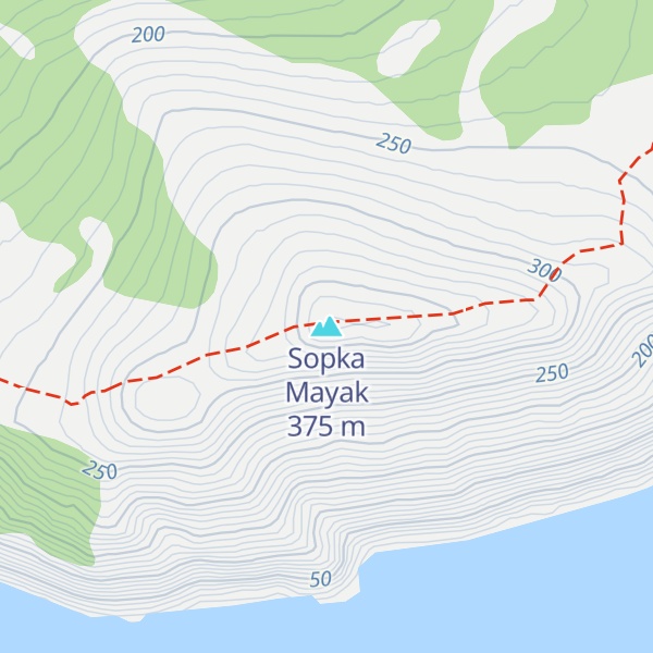 Map of Sopka Mayak
