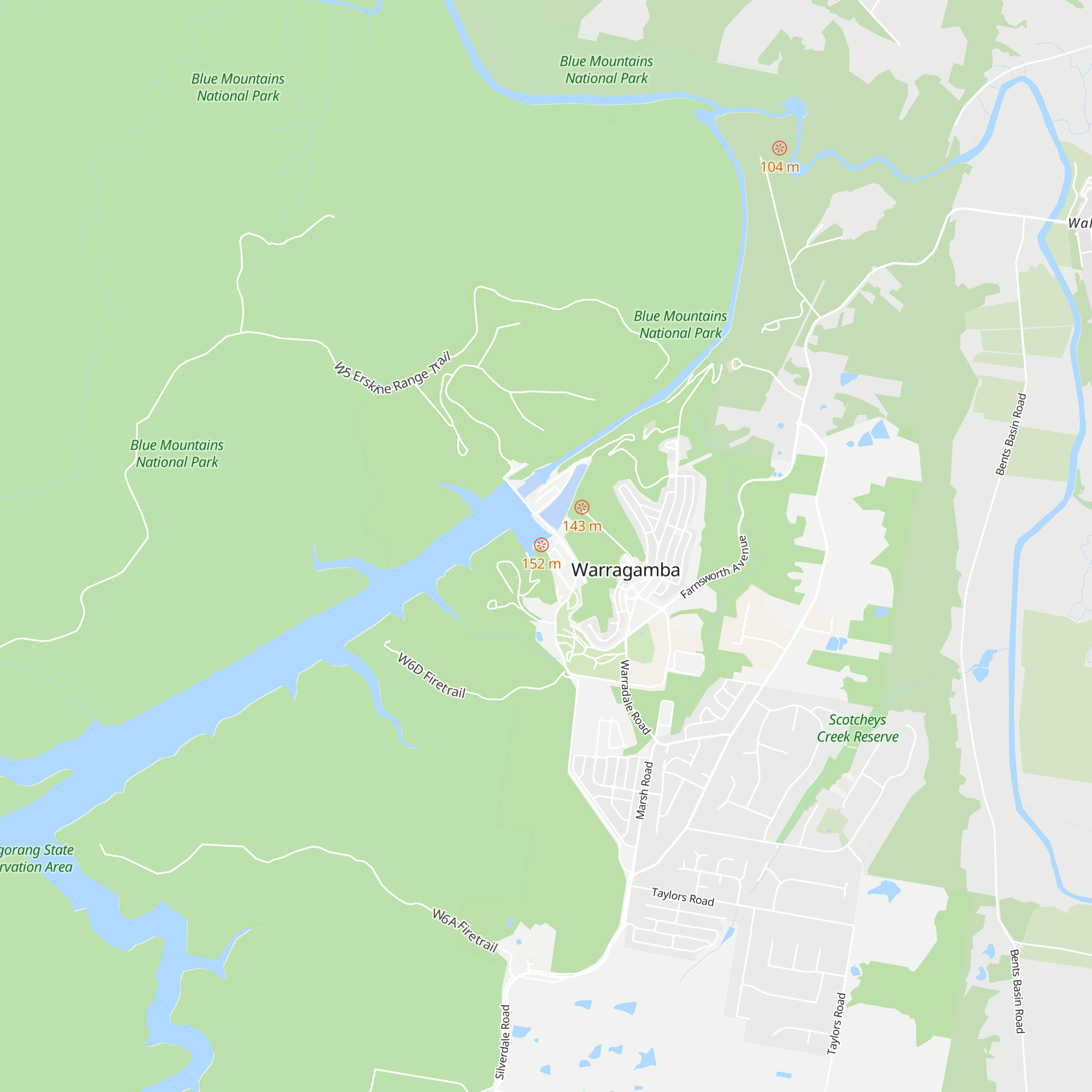 Warragamba Dam Visitor Centre map