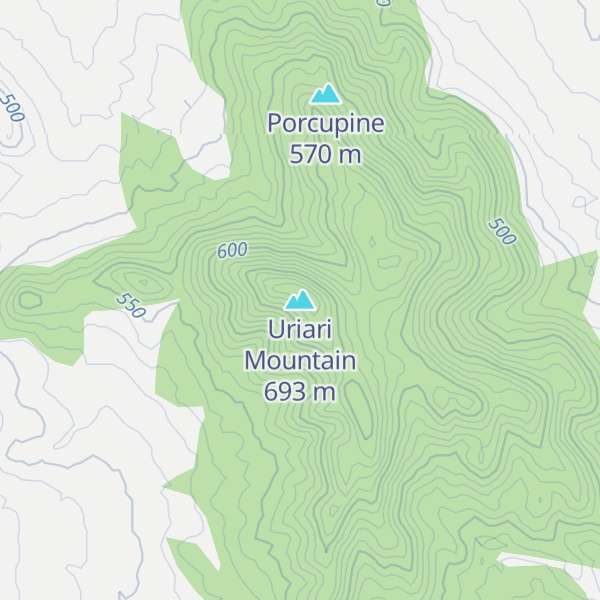 Map of Uriari Mountain