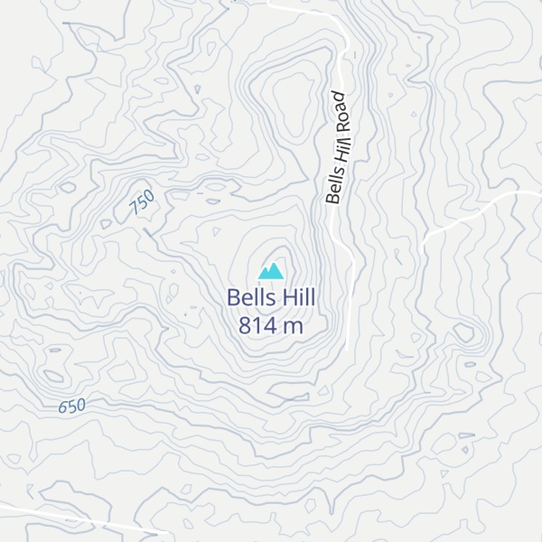 Map of Bells Hill