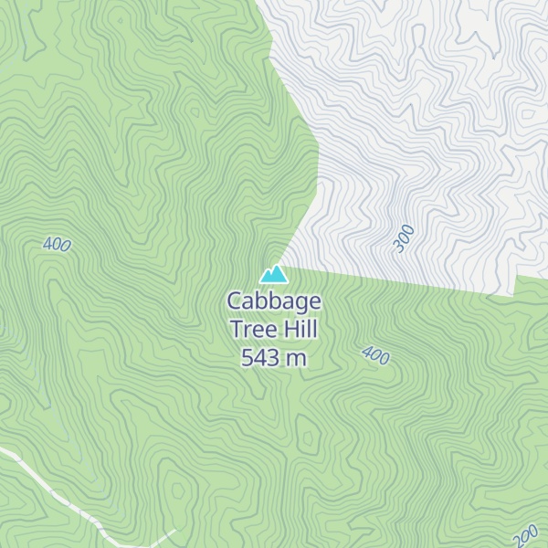 Map of Cabbage Tree Hill