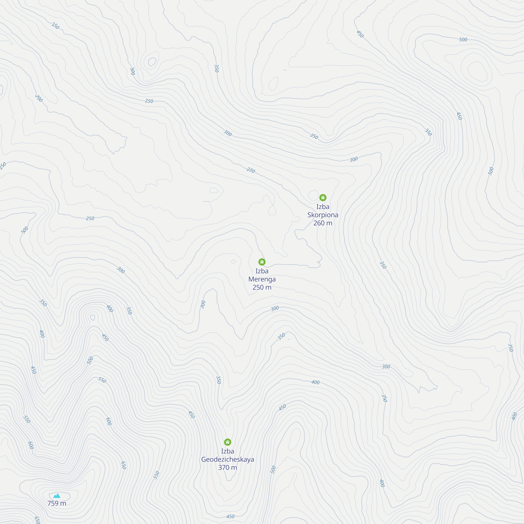 Izba Merenga map