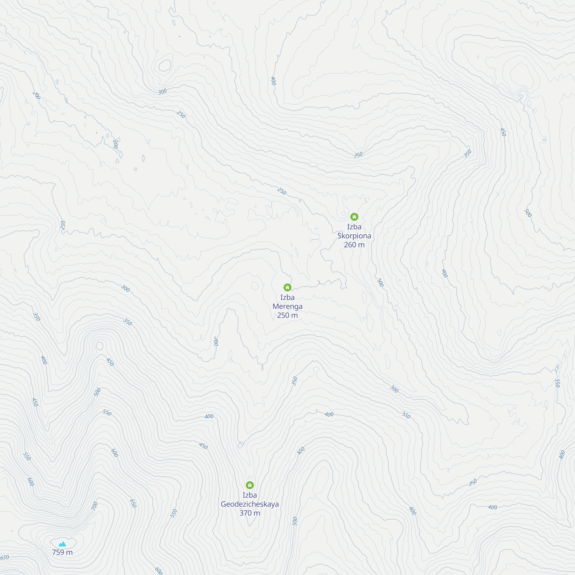 Izba Merenga map