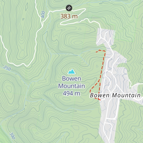 Map of Bowen Mountain