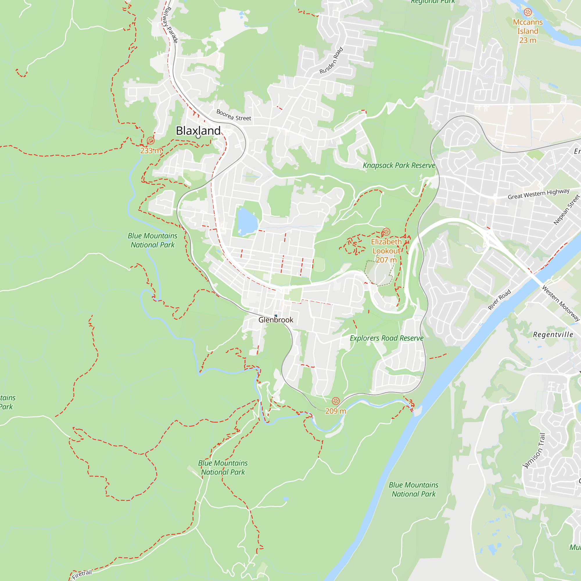 Glenbrook Information Centre map