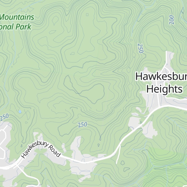 Map of Hawkesbury Ridge