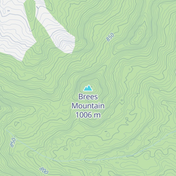 Map of Brees Mountain