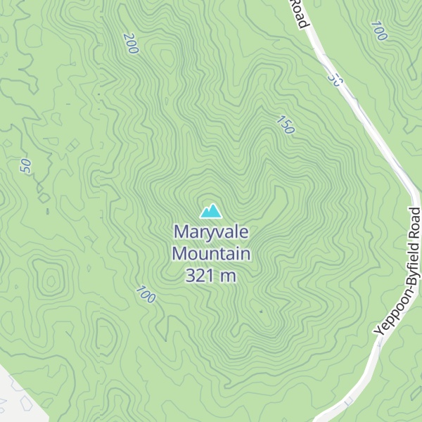 Map of Maryvale Mountain