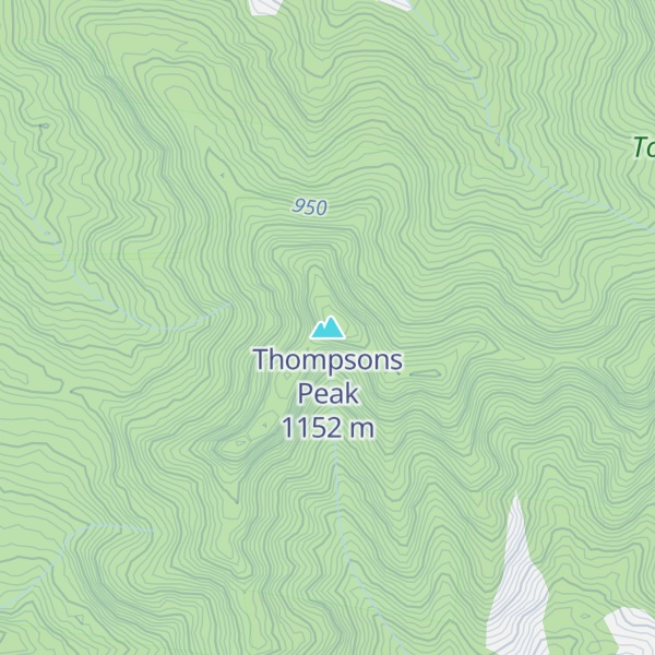 Map of Thompsons Peak