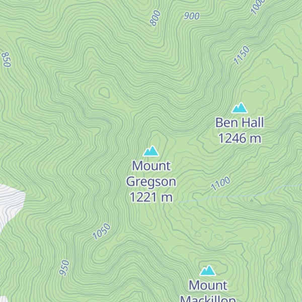 Map of Mount Gregson