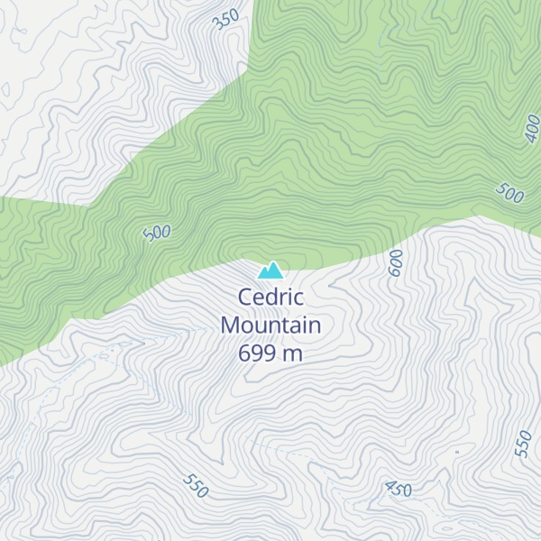 Map of Cedric Mountain