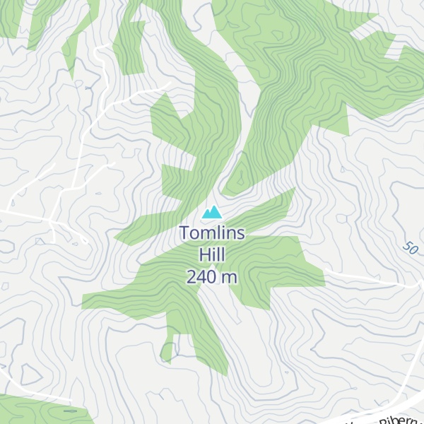 Map of Tomlins Hill