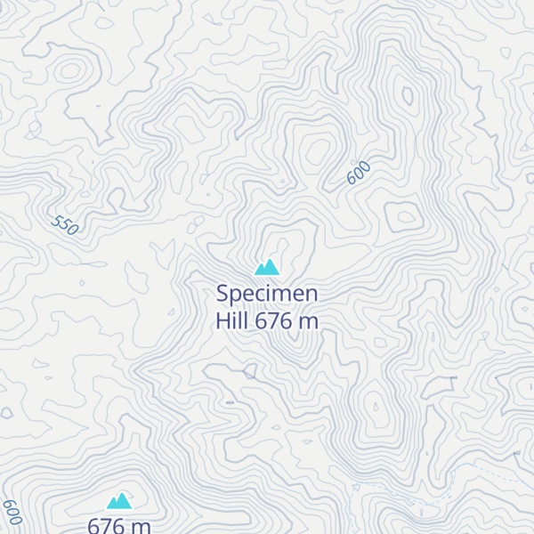 Map of Specimen Hill