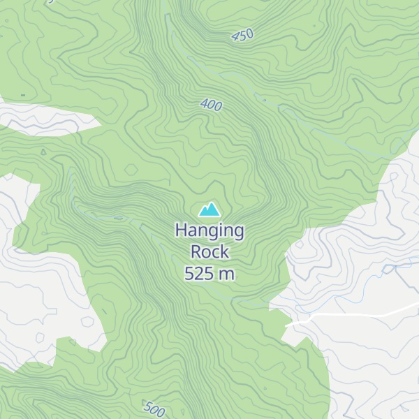 Map of Hanging Rock