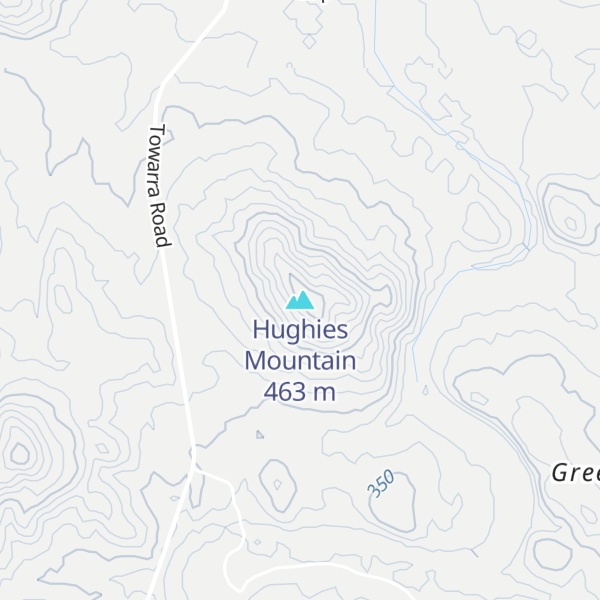 Map of Hughies Mountain