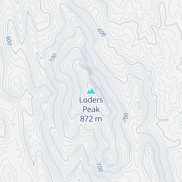 Map of Loders Peak