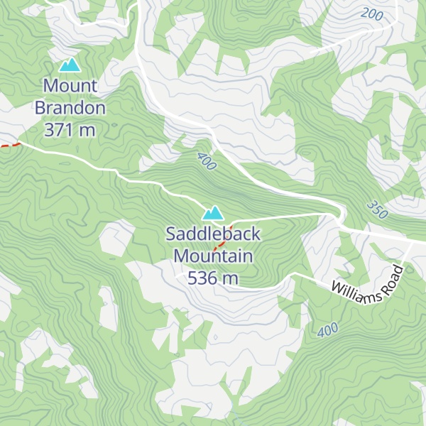 Map of Saddleback Mountain
