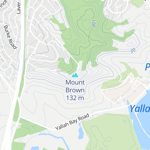 Map of Mount Brown