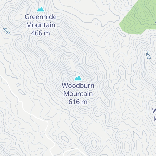 Map of Woodburn Mountain