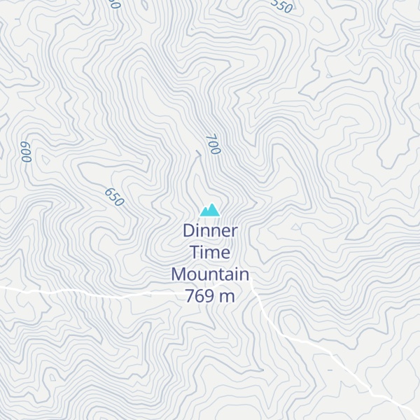 Map of Dinner Time Mountain