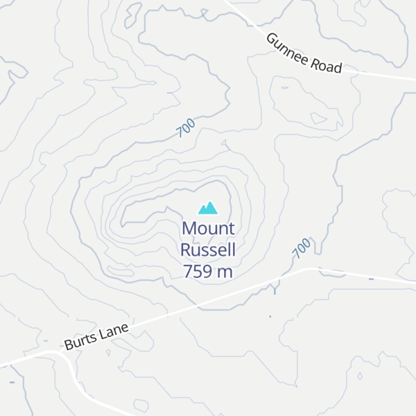 Map of Mount Russell