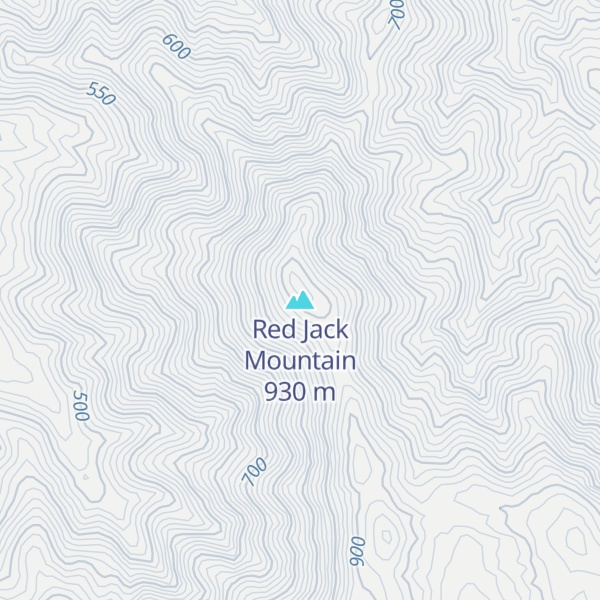 Map of Red Jack Mountain