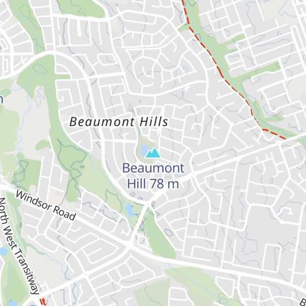Map of Beaumont Hill