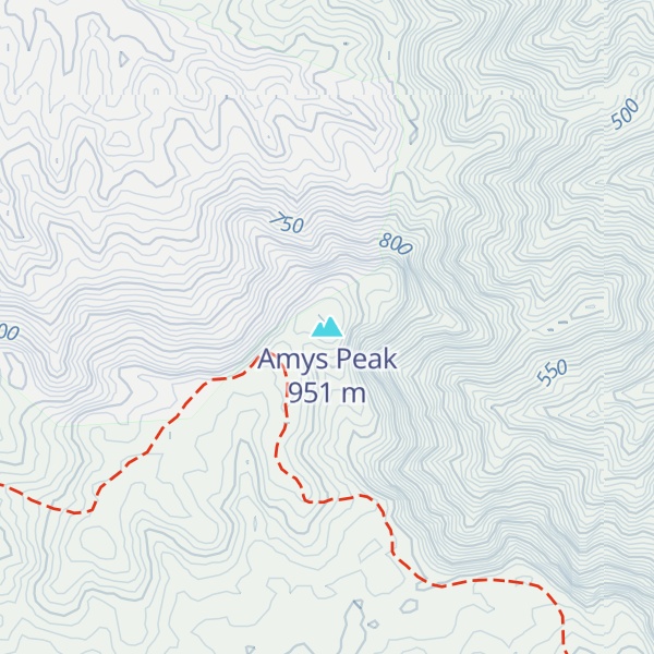 Map of Amys Peak