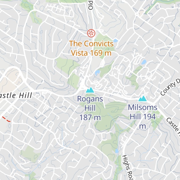 Map of Rogans Hill