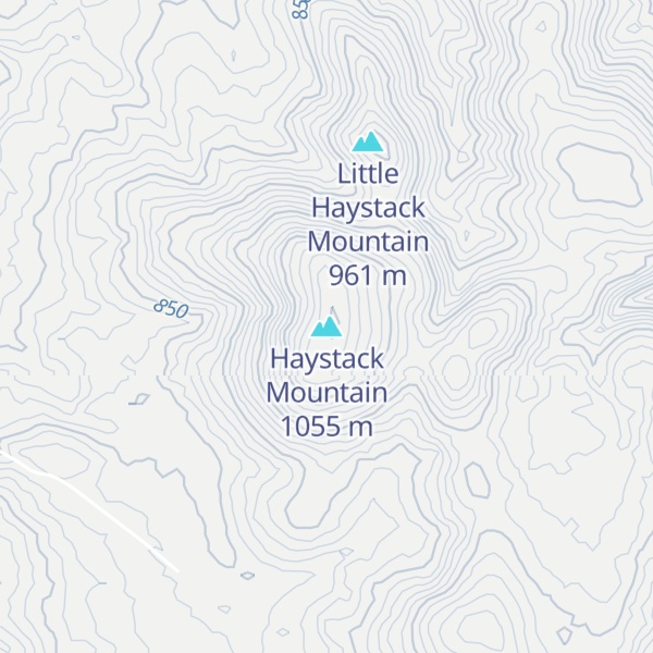 Map of Haystack Mountain