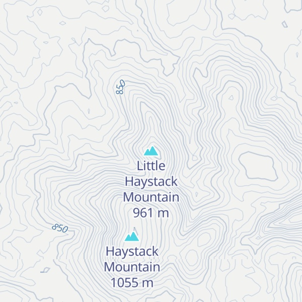 Map of Little Haystack Mountain
