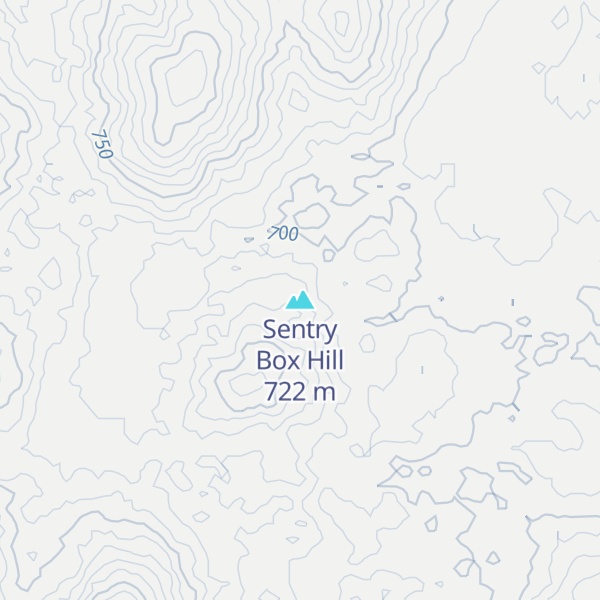 Map of Sentry Box Hill