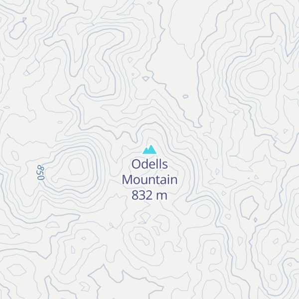 Map of Odells Mountain