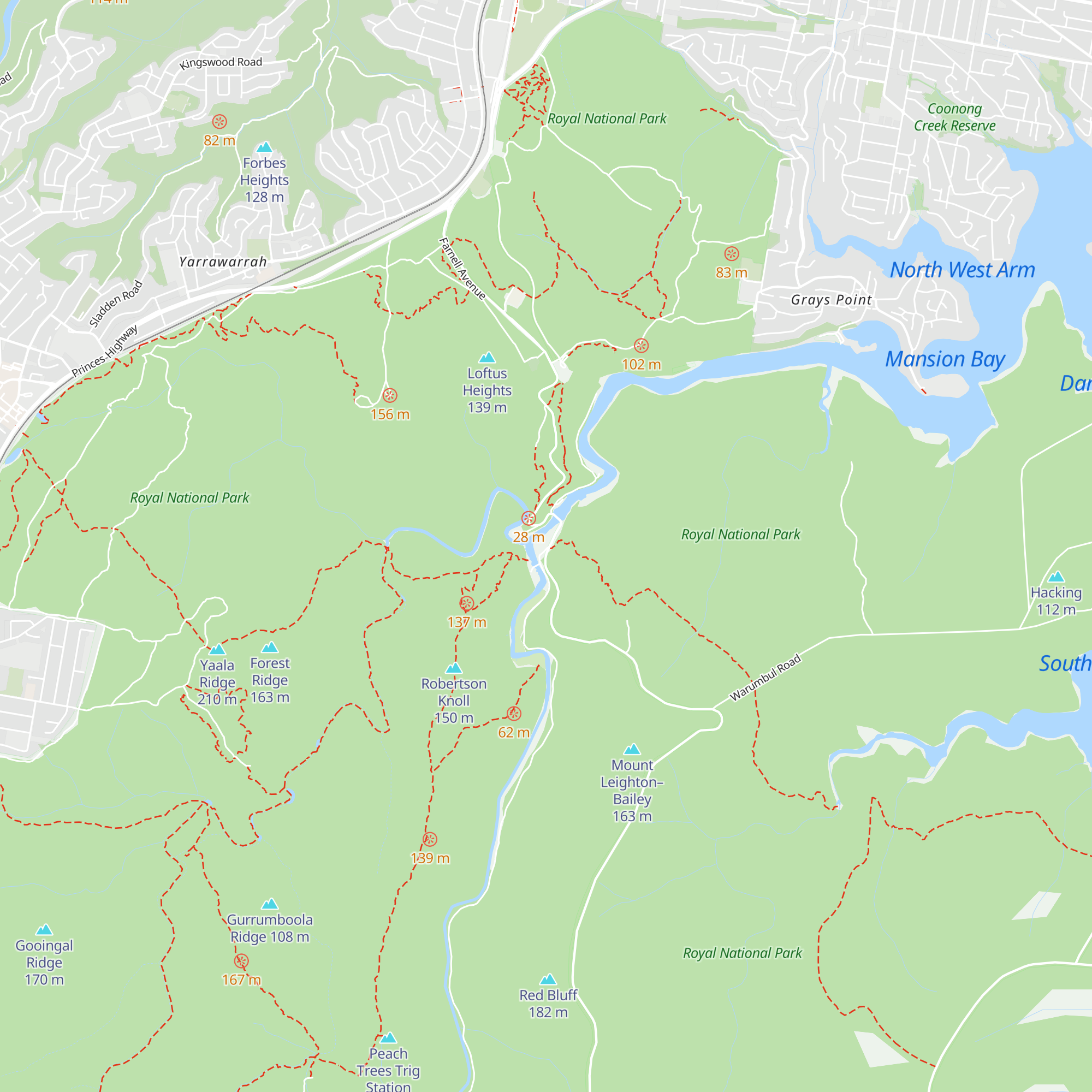 Royal National Park Visitor Center map