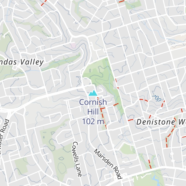 Map of Cornish Hill