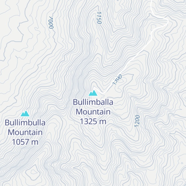 Map of Bullimballa Mountain