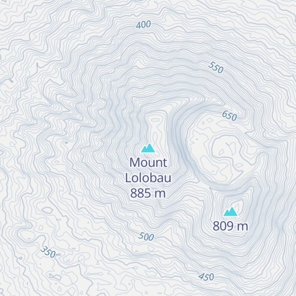 Map of Mount Lolobau