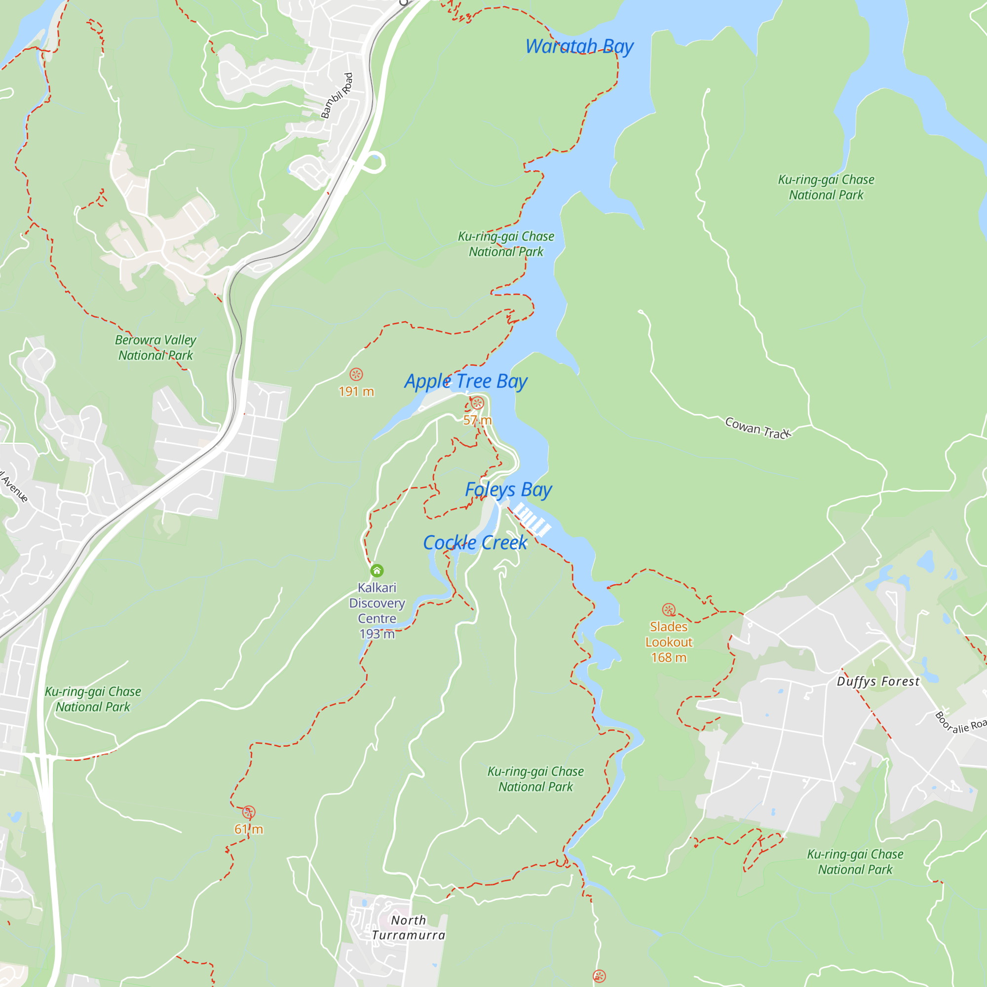 National Parks Information Centre map