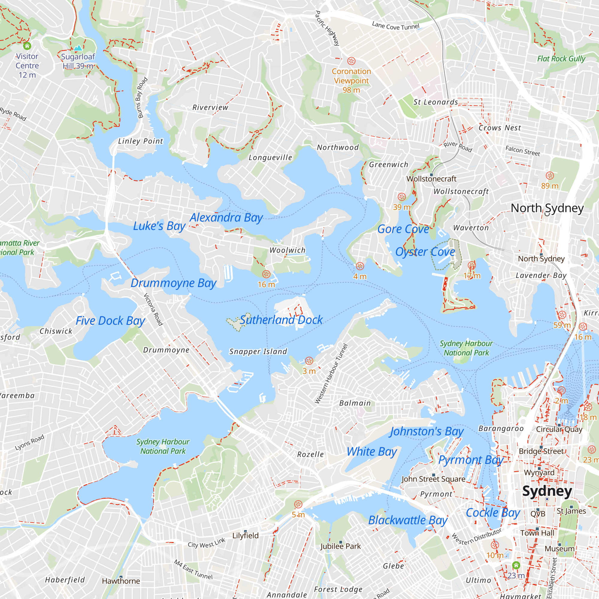 Cockatoo Island Visitor Centre map