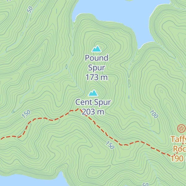 Map of Cent Spur