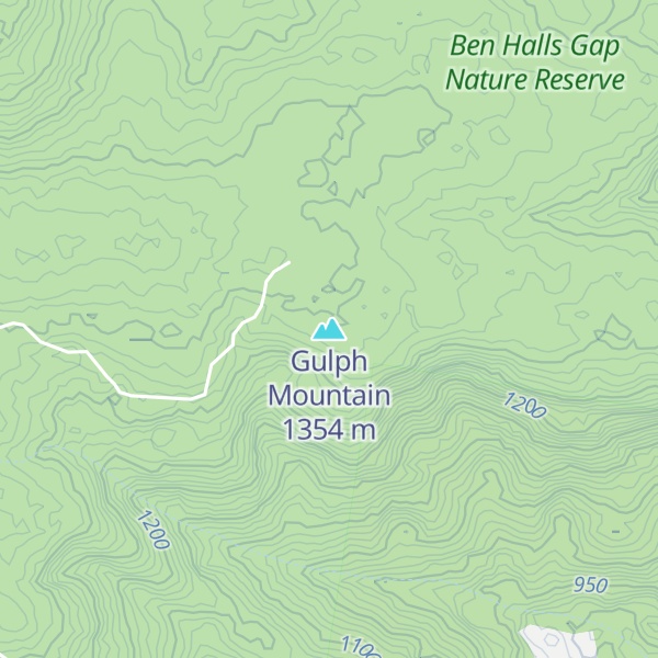 Map of Gulph Mountain