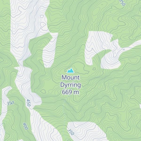 Map of Mount Dyrring