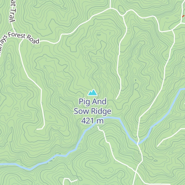 Map of Pig And Sow Ridge