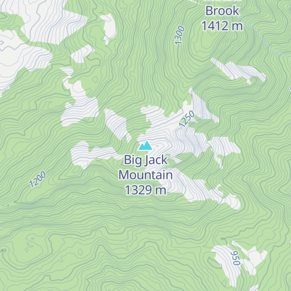 Map of Big Jack Mountain