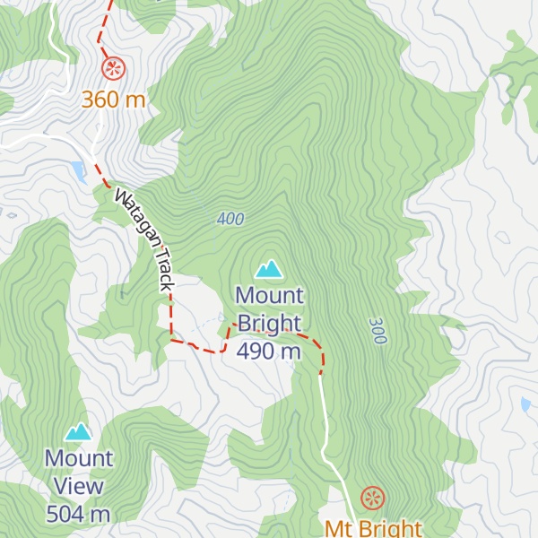 Map of Mount Bright